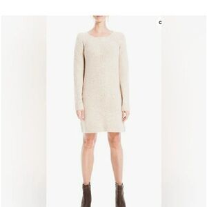 Max Studio Beige Knit Sweater Dress Small